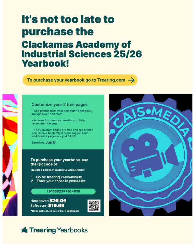 The 2025-26 CAIS Yearbook is for sale online at Treering.com