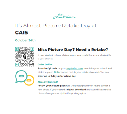 Picture Retake Day OCT 24