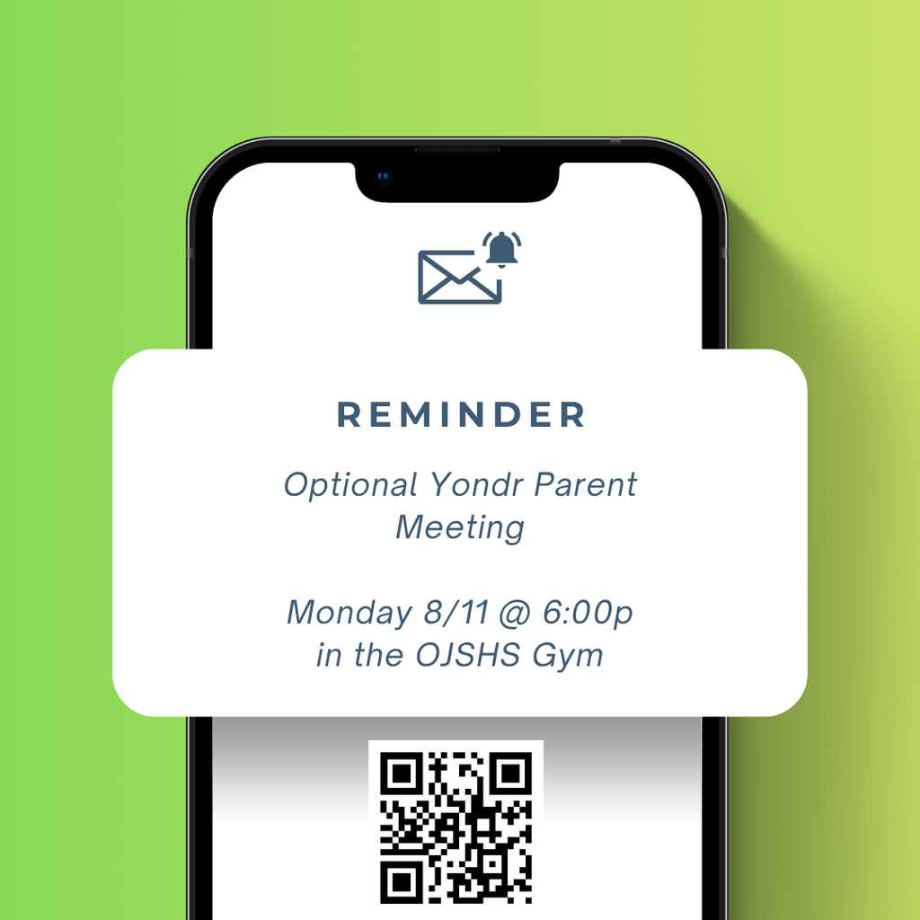 Yondr 25 Parent Meeting Reminder QR