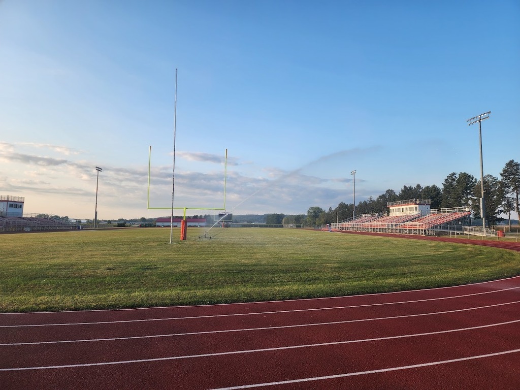 watering football field