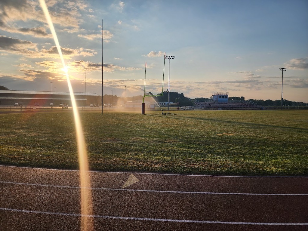 watering football field