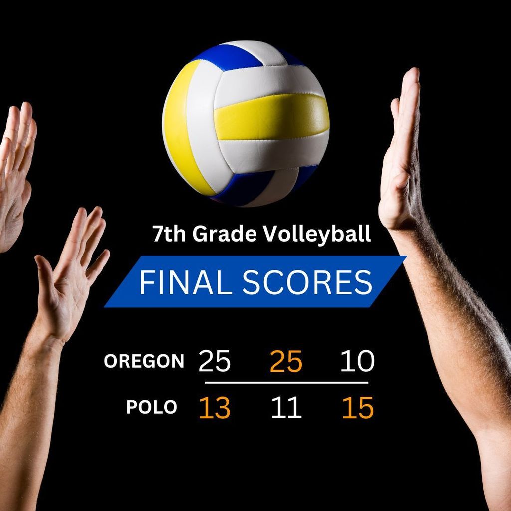 Black simple volleyball match final score instagram post