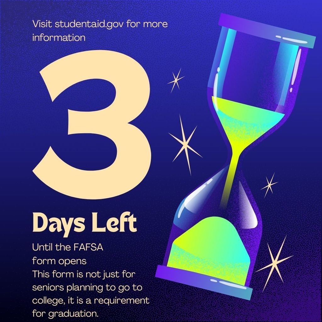 FAFSA Countdown - 3 days