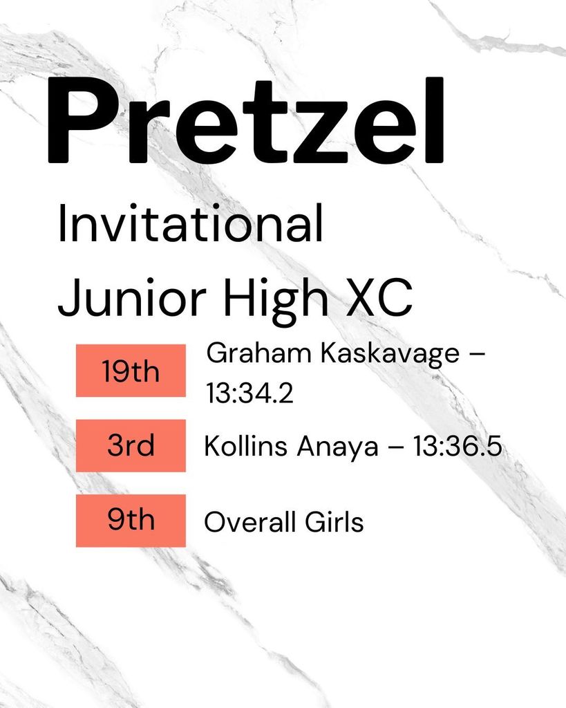 pretzel invitational junior high xc