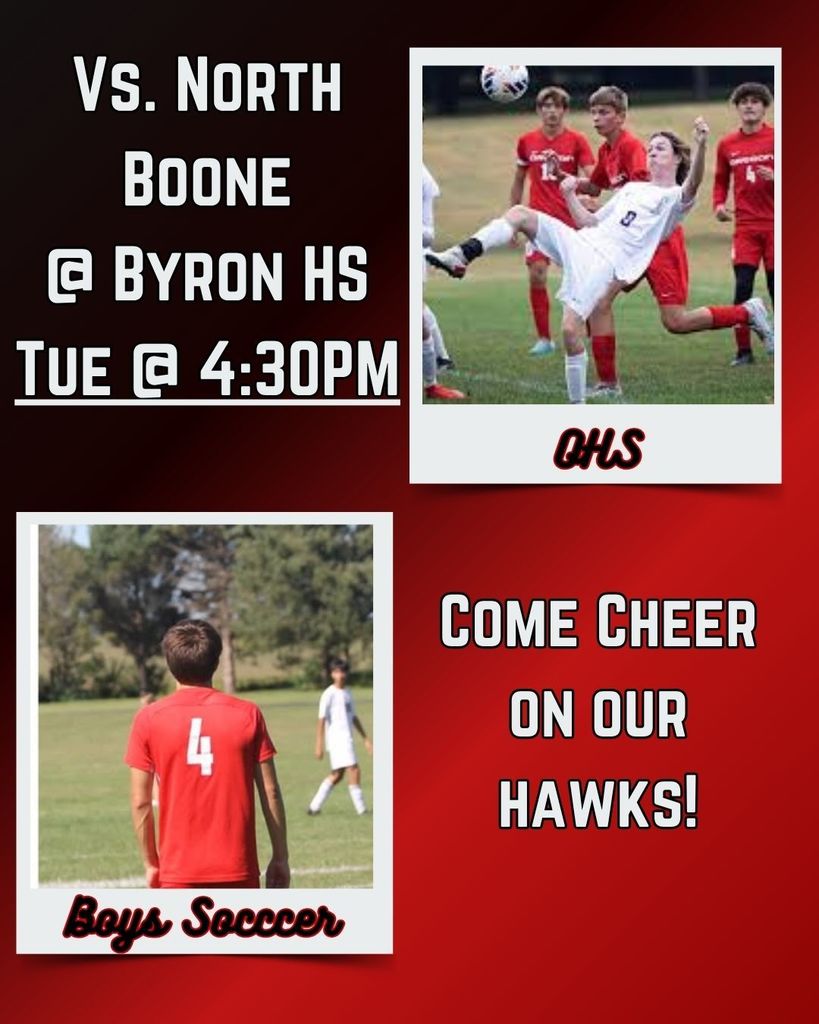 North Boone @ Byron HS Tues @ 4:30