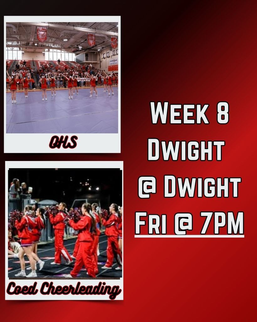 Week 8 Cheer Dwight @ Dwight Fri @ 7pm