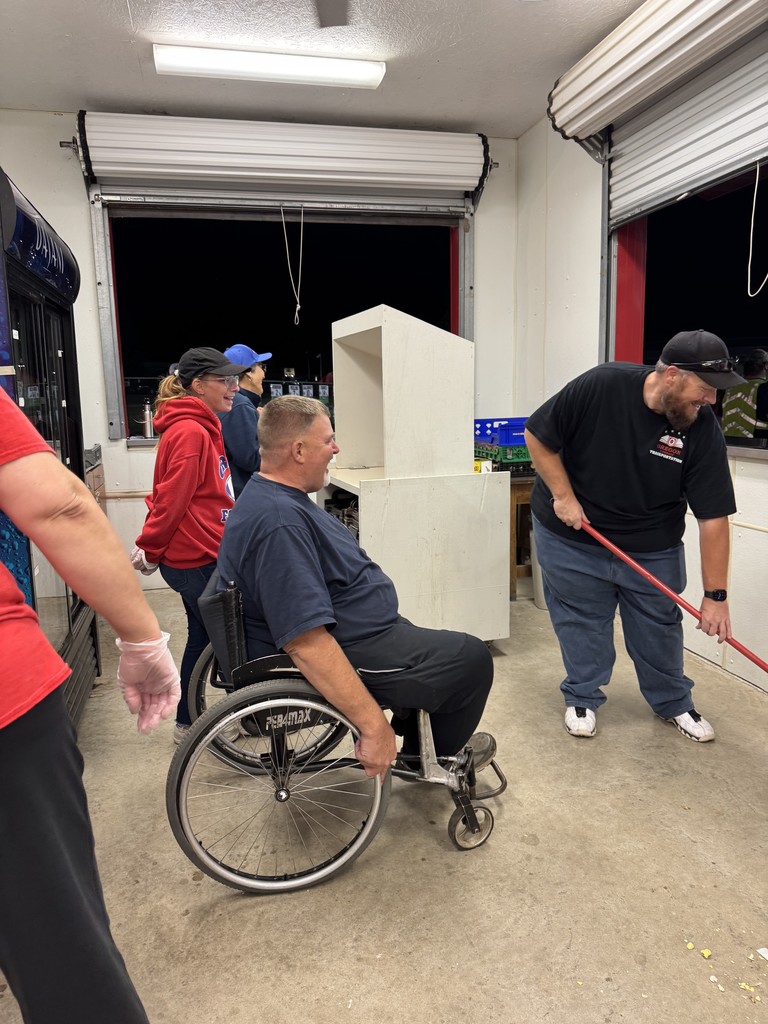 Transportation team doing concessions.