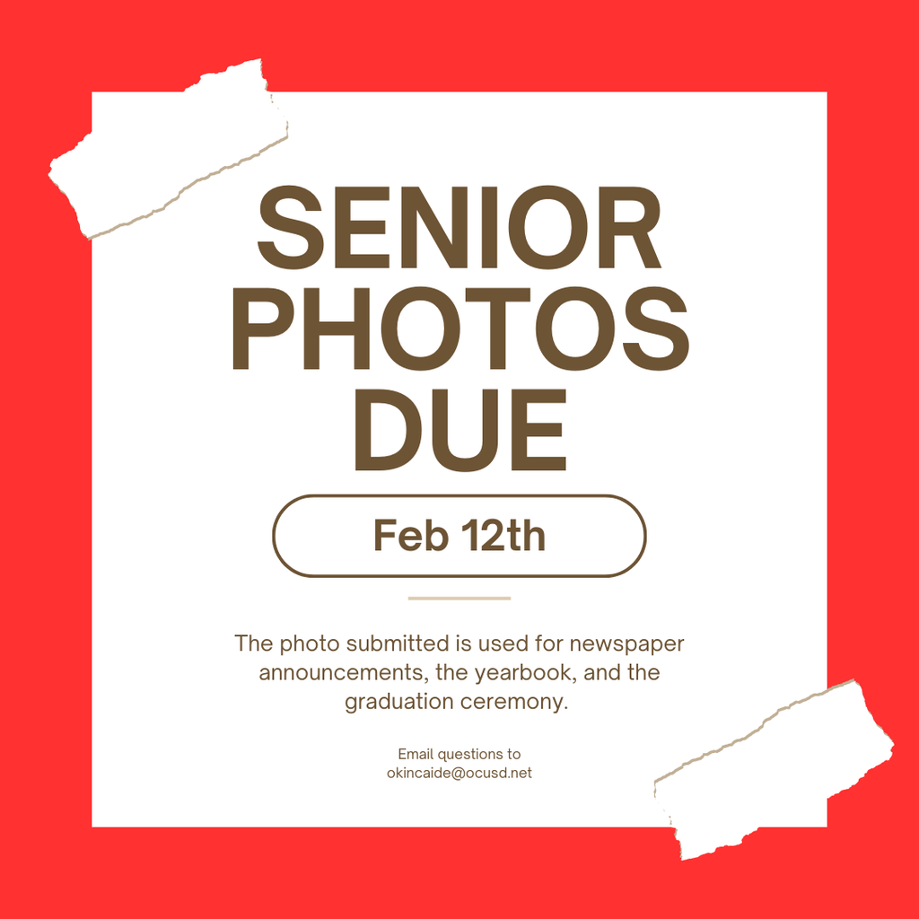 Senior photos due