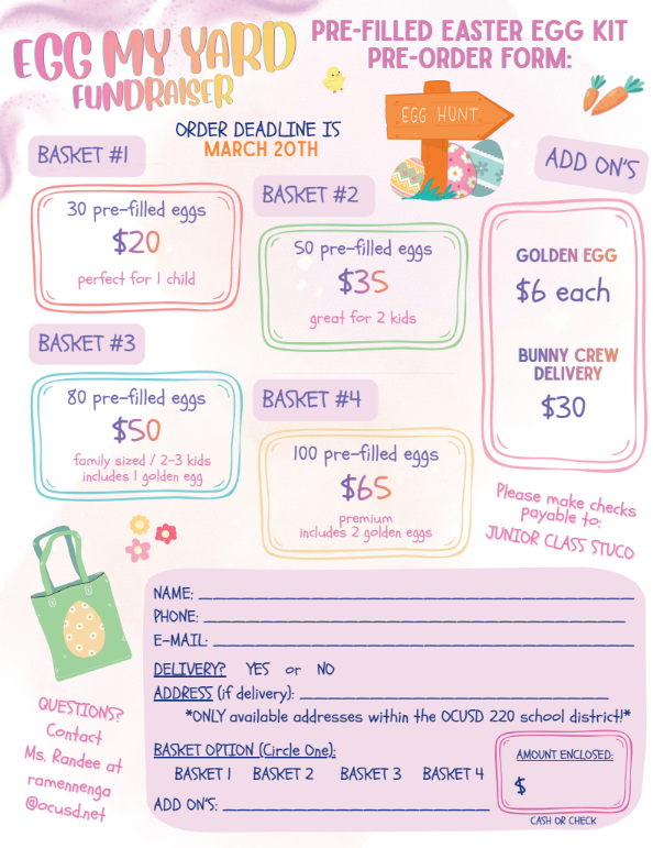 Egg My Yard Order Form