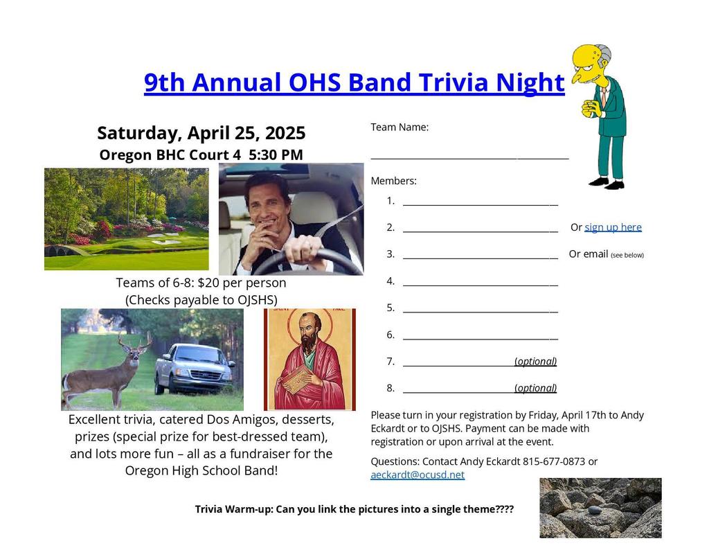 Trivia Night Flyer 2026
