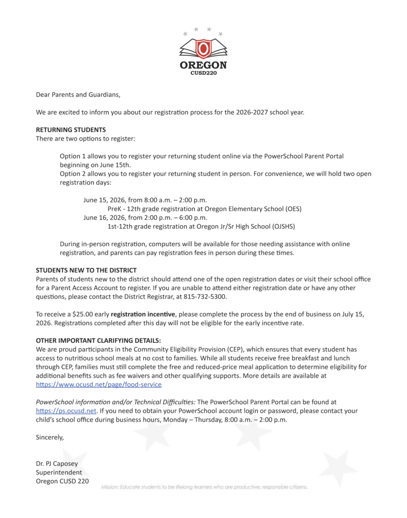 FY27 Registration Information