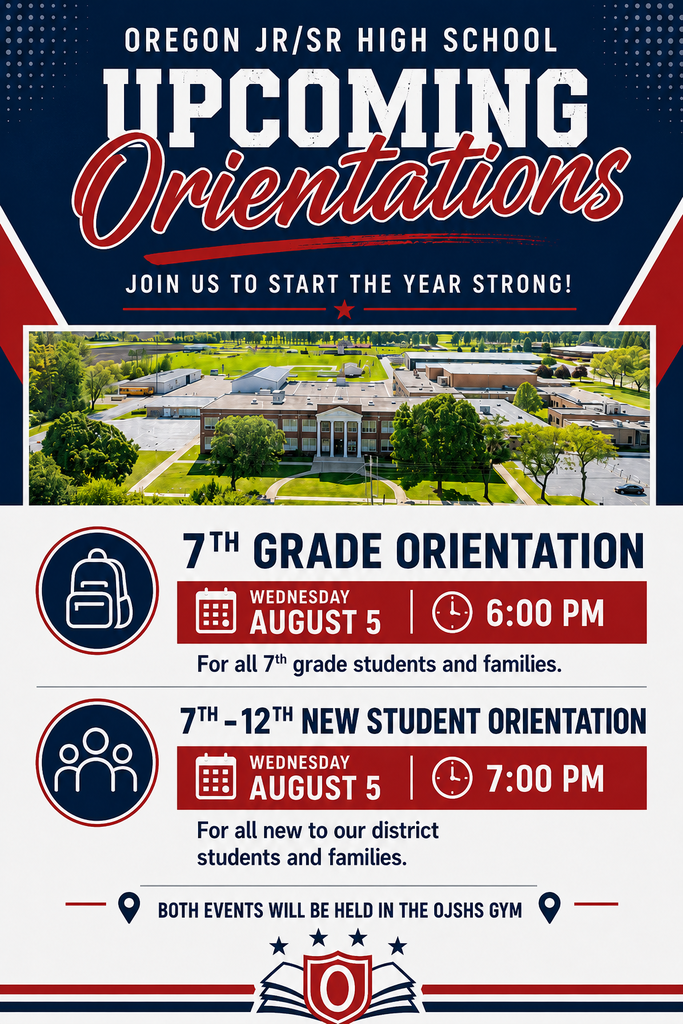 Flyer for upcoming orientation on August 5th 