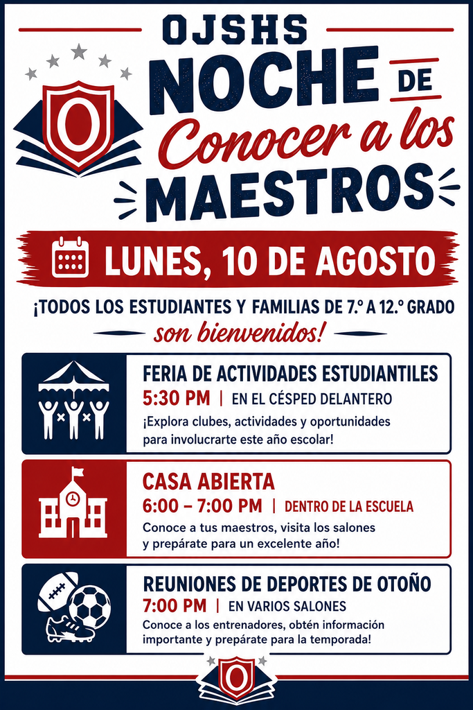 Flyer for upcoming meet the teacher night on August 10th 