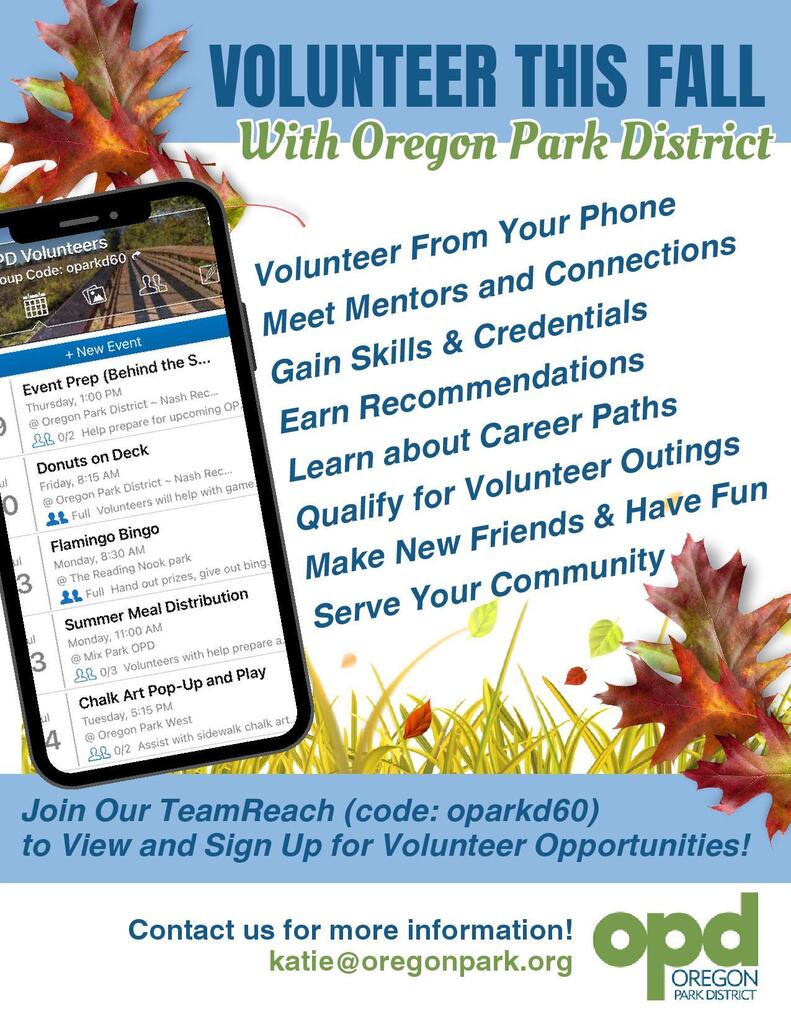 Fall Volunteer Flyer OPD