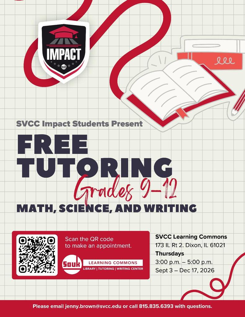 SVCC Impact Tutoring Flyer