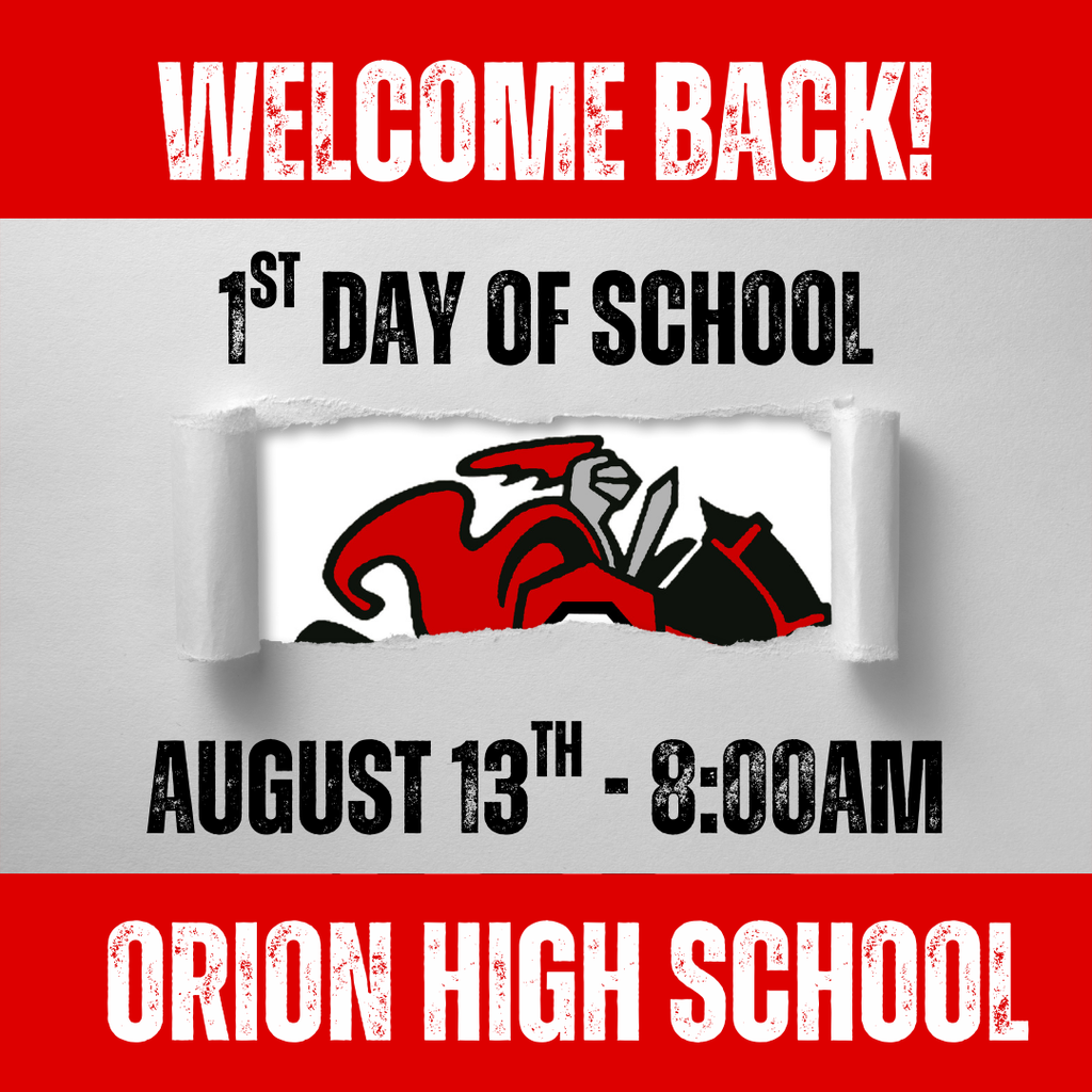 Welcome Back to OHS - August 13th