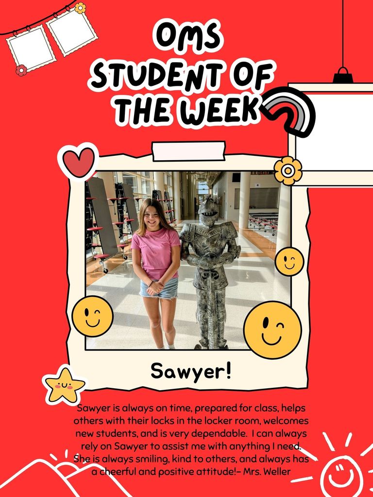 OMS Student of Week 9/2-9/5