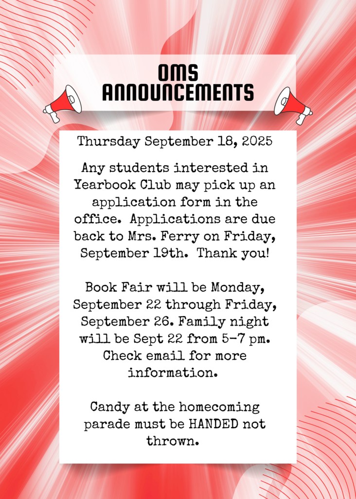 OMS Morning Announcements