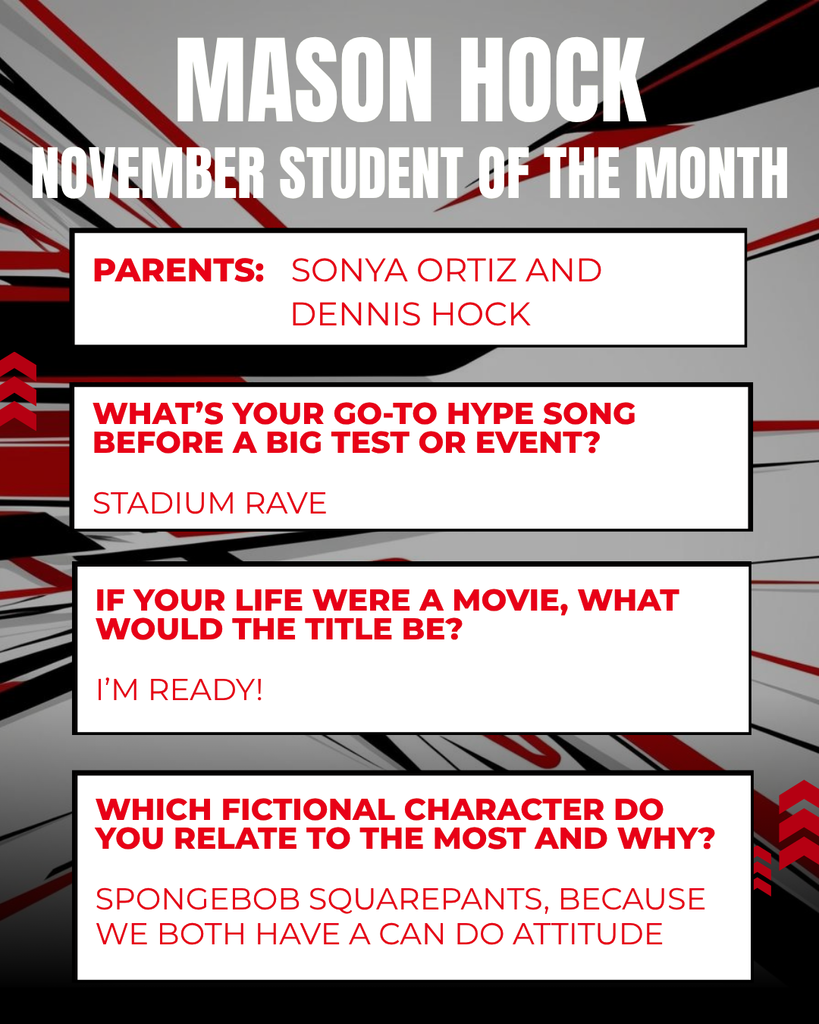Student of the Month Info Page 1