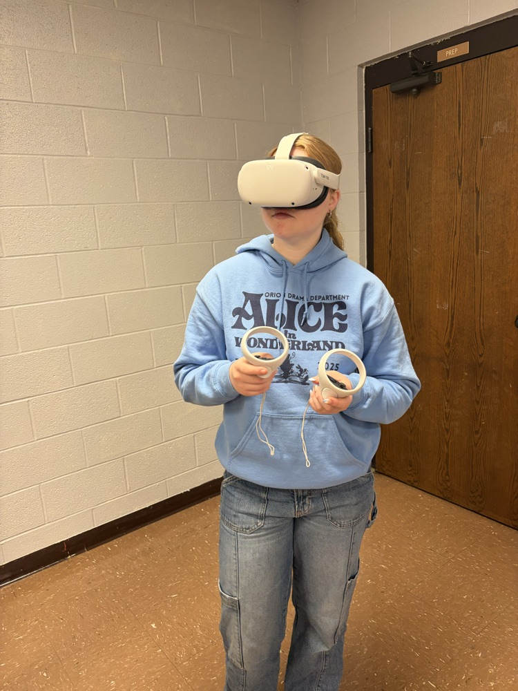 girl using VR