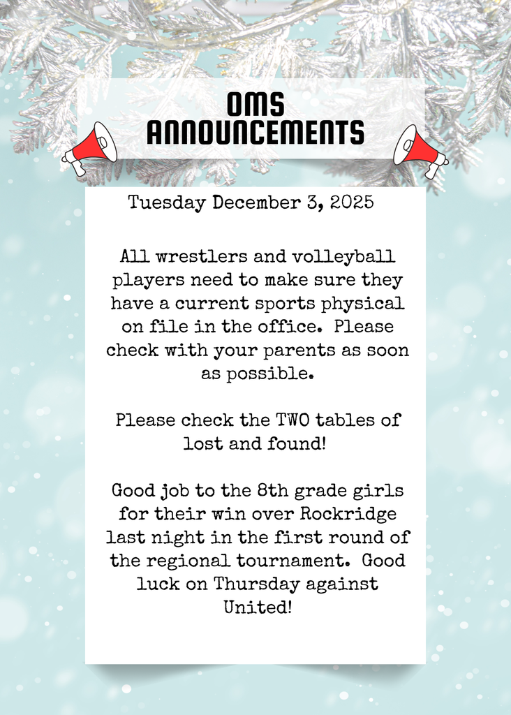 OMS Morning Announcements (31)