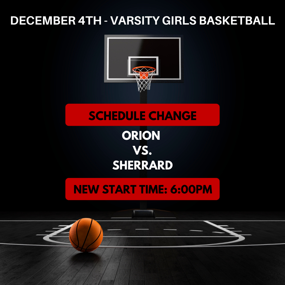 Orion vs. Sherrard Girls Basketball Starts at 6pm on December 4th