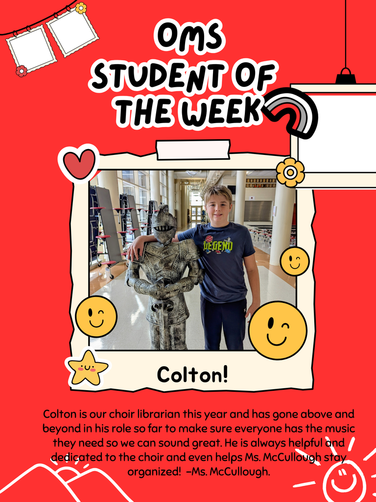 Student of the Week! Colton!