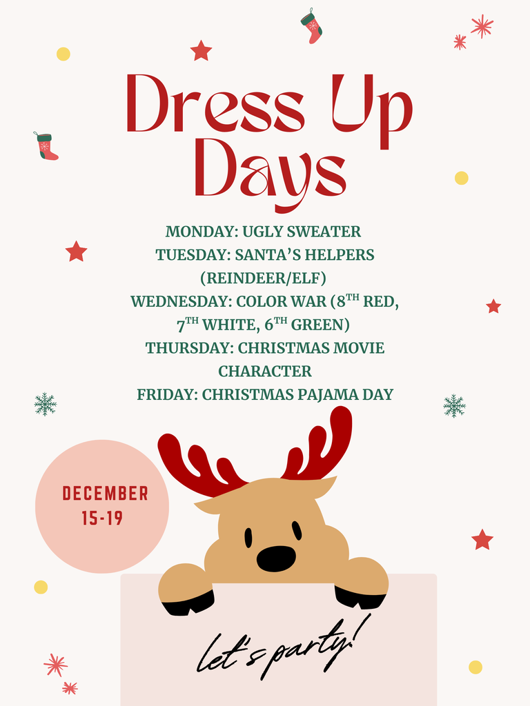 Green and Red Cute Illustrative Christmas Fair Poster