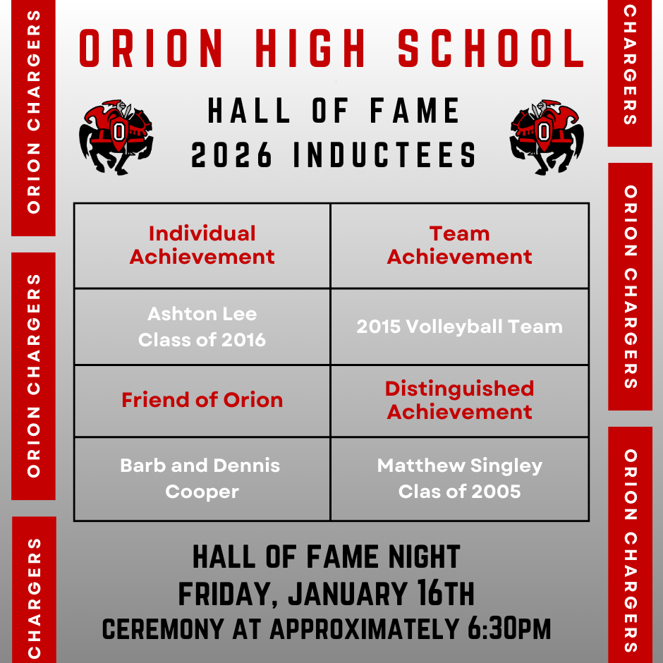 Hall of Fame Night - January16th