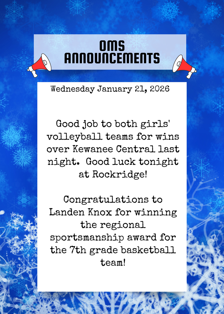 OMS Morning Announcements