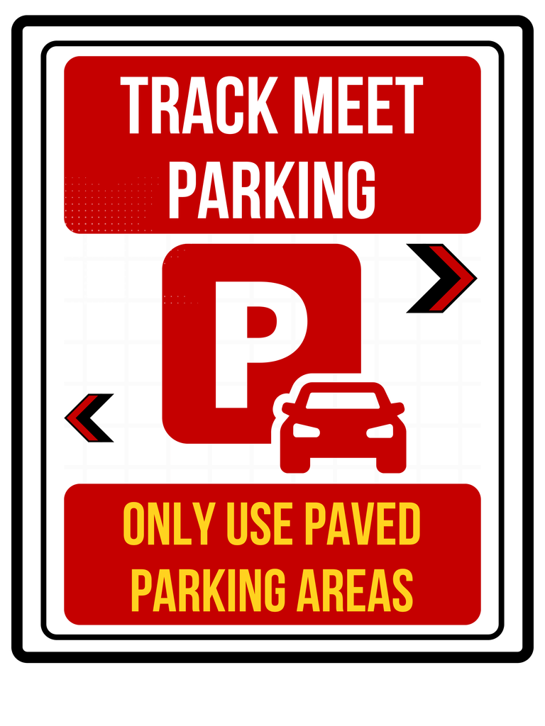No parking in the grass at the Orion Invitational Track Meet.