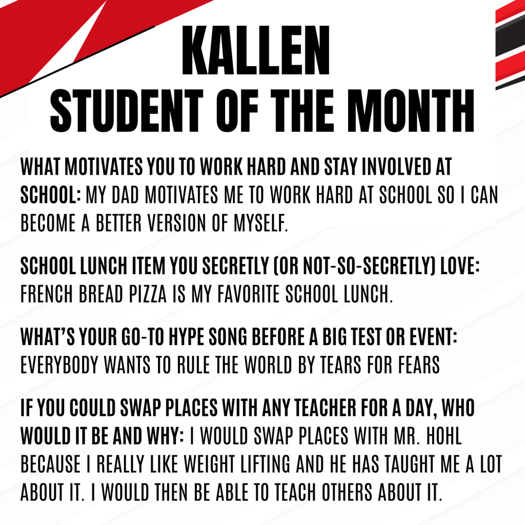 Student of the Month Info