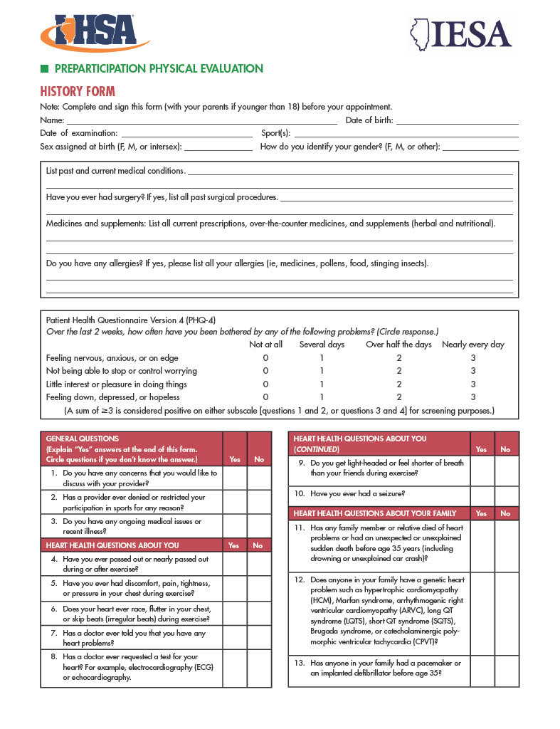 History Form