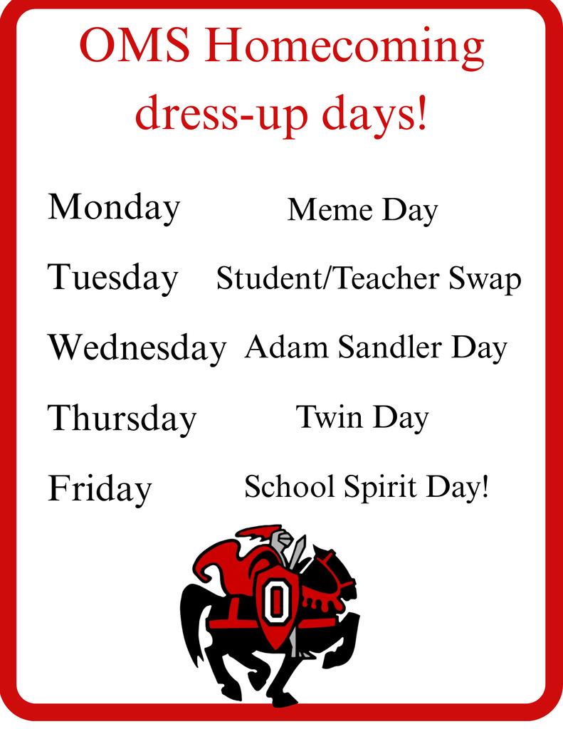 OMS Dress-up days
