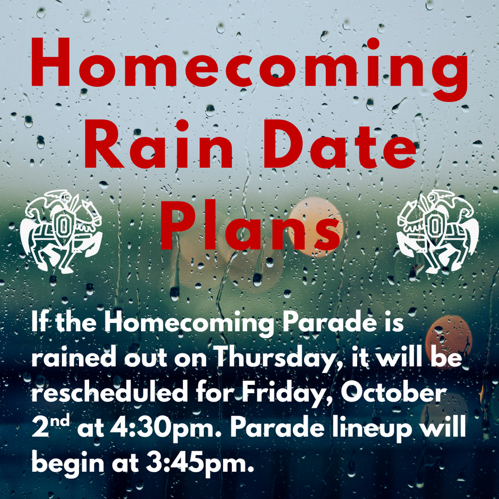 Homecoming Parade Rain Date