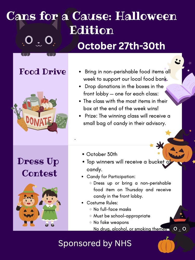Cans for a Cause: Halloween Week Food Drive
