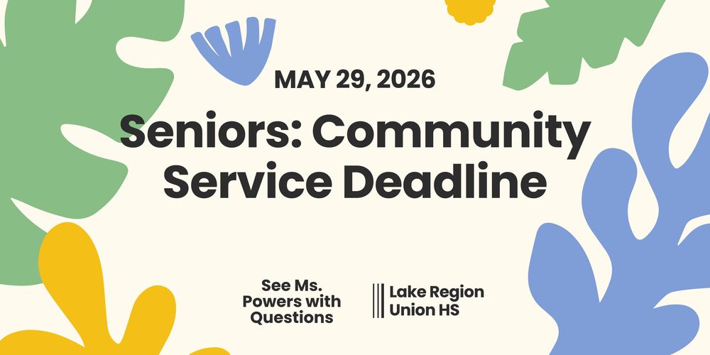 Seniors: CS Deadline 5/29/26