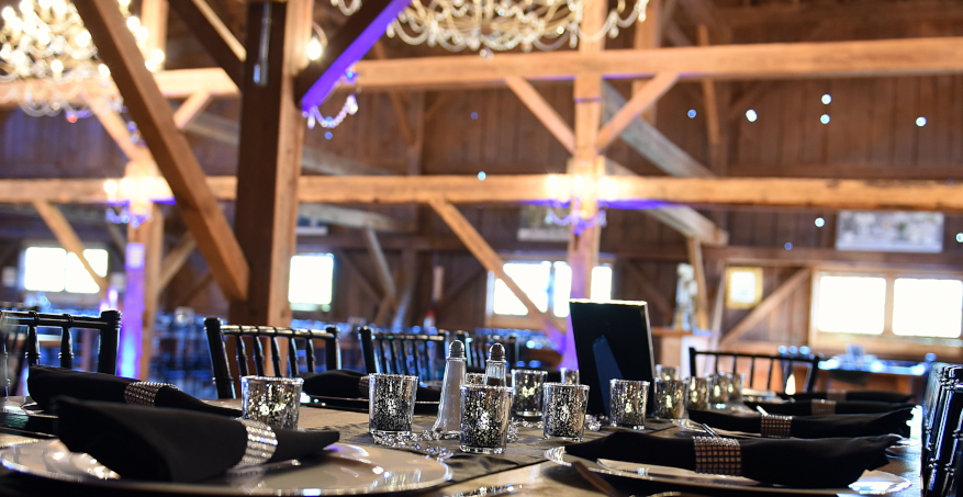 A set table at the 2026 prom