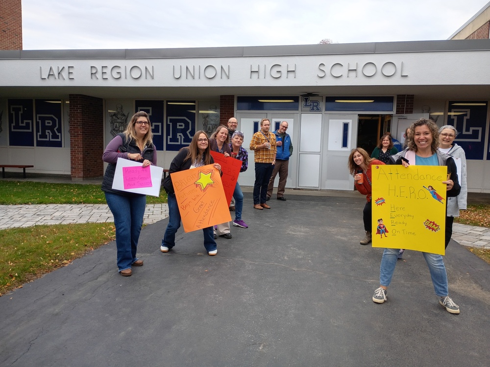 Photo of Teachers Celebrating Attendance