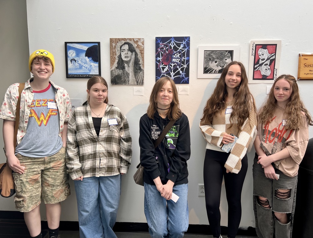 Students with Their Art