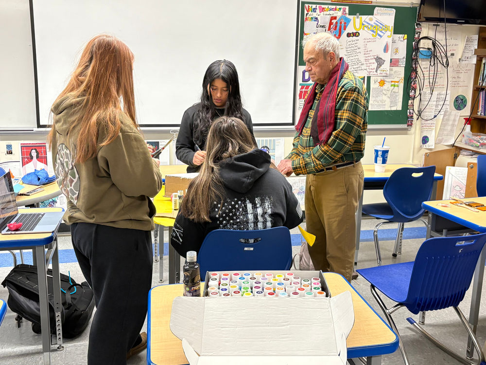 Students Painting Their Invention