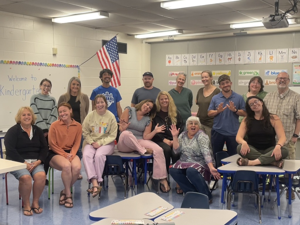 group of IVS staff excited for first day of school