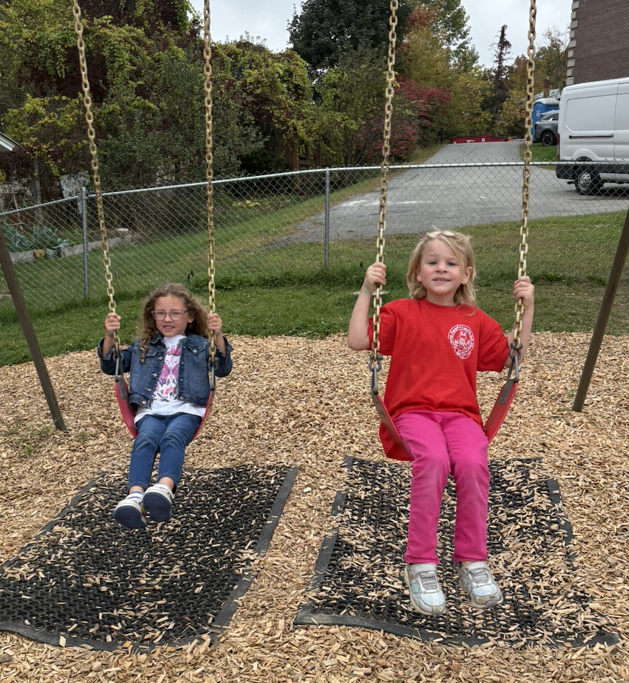 kids playing on the playground
