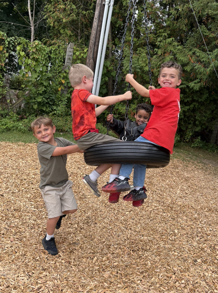 kids playing on the playground