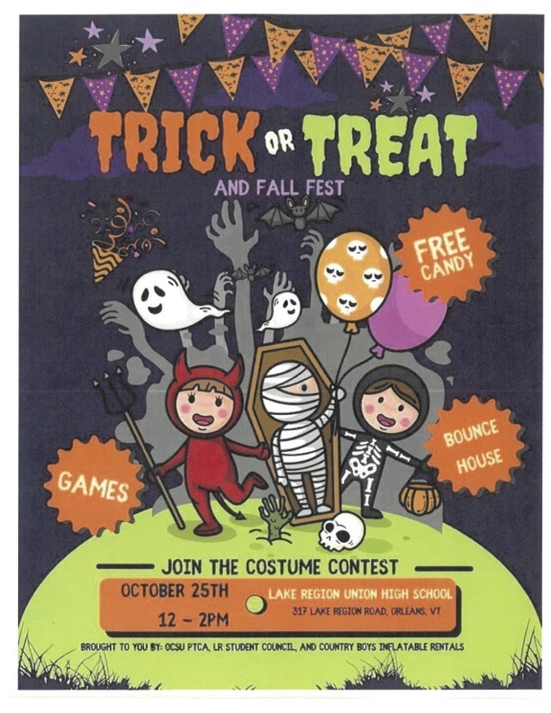 Trick or Treat and Fall Fest Flyer