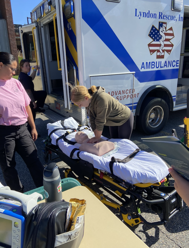 Students attending a STEM and career field engaging in activities