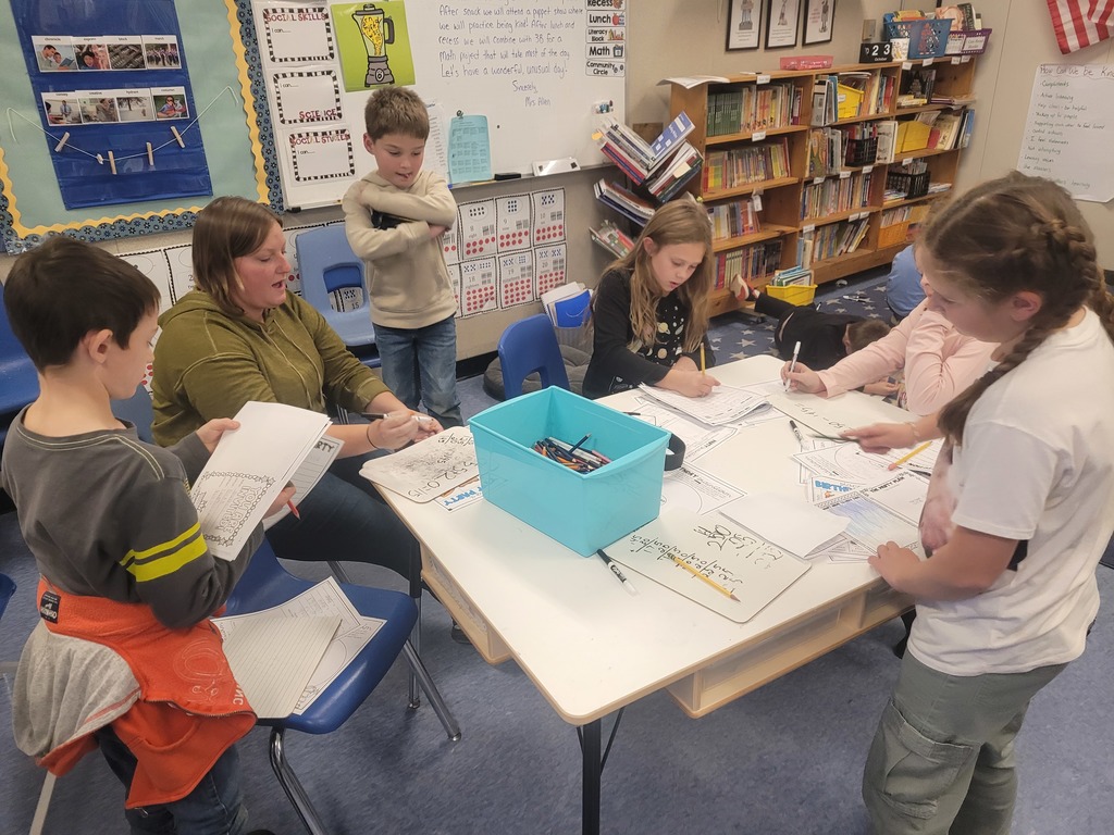 Students working on project based learning in the classroom