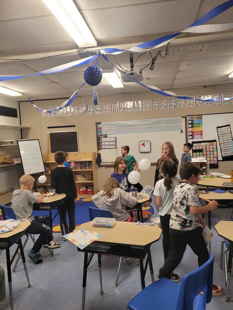 Students having Hello/Goodbye party