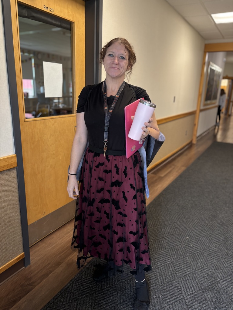 Our para, Ms. Jackie, dressed in a halloween dress