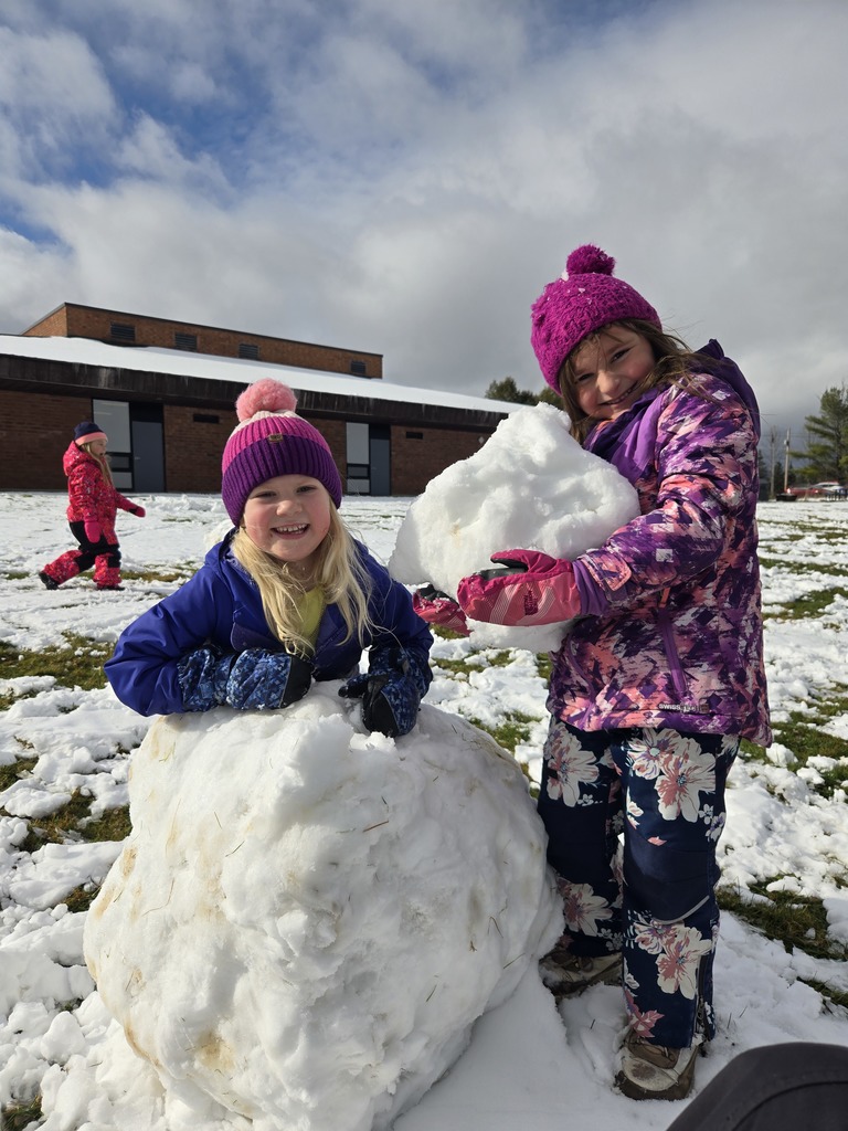 kids and giant snowballs